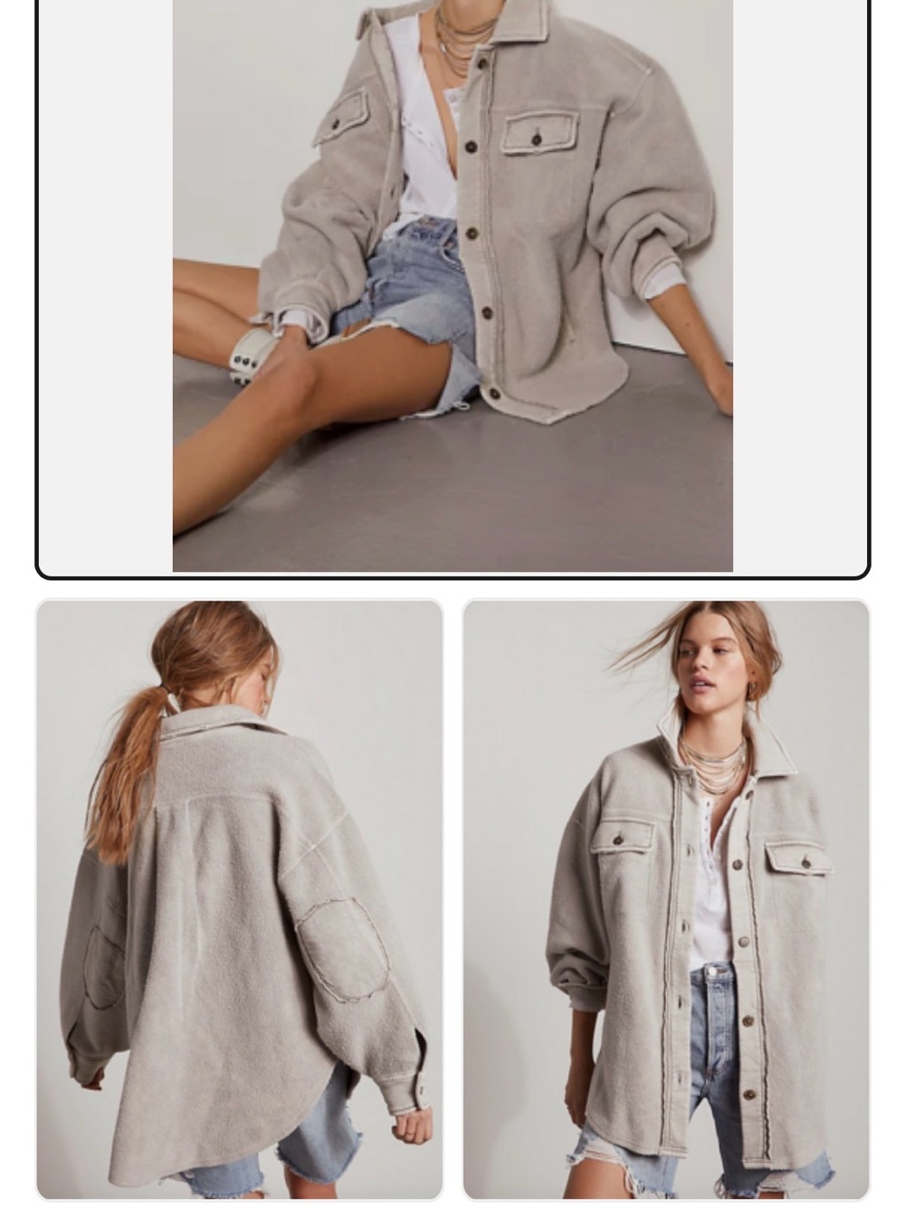 FP Movement by Free People Ruby Jacket - Light Gray/Beige (stone) Sm